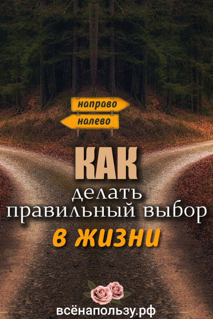 Как правильно делать выбор в жизни
